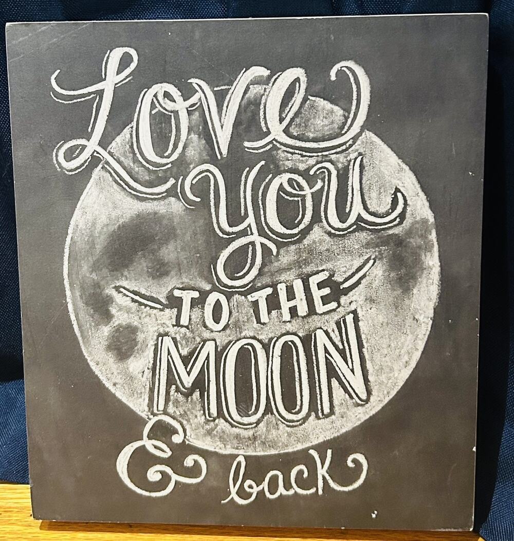 "Love you to the moon & back" Wall Art by Primitive by Kathy Phillips